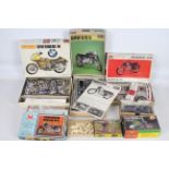 Hasegawa - Hales - Nitto - Matchbox - Life Line - 6 boxed motorcycle model kits including Ariel