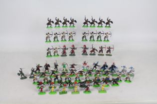 Britains - Deetail - A group of 70 Foot Knights, some made in England, some made in China.
