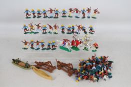 Timpo - Cherilea - Britains - A collection of 76 figures plus some accessories and spare parts,