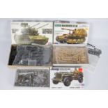 Tamiya - Three boxed 1:35 scale military vehicle plastic model kits.