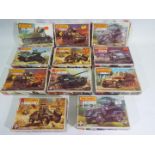 Matchbox - A group of 11 boxed vintage plastic 1:72 scale military model kits by Matchbox.