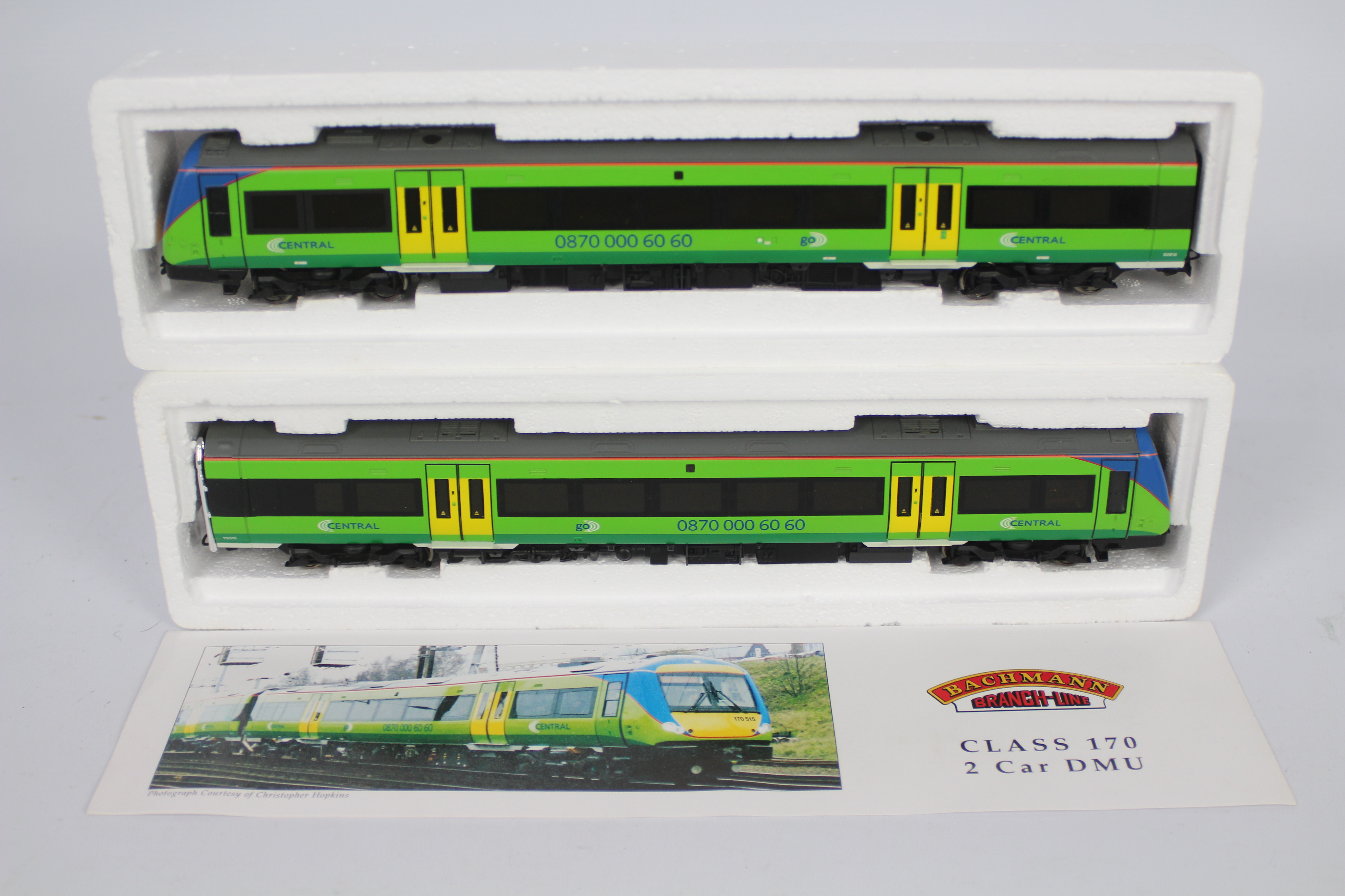 Bachmann - A boxed OO gauge Class 170 Turbo Star 2 car Diesel Multiple Unit in Central Trains - Image 2 of 3