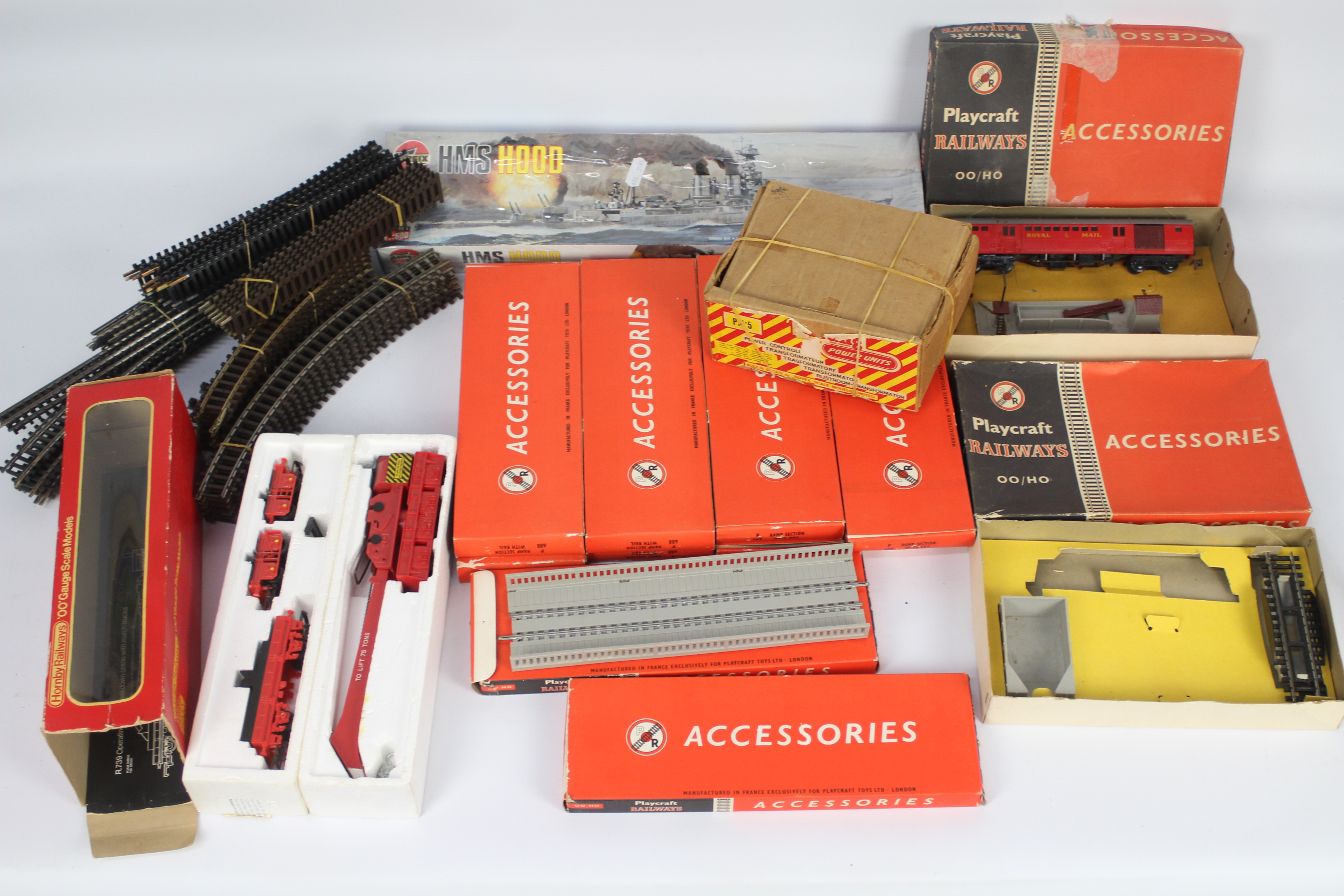 Hornby, Airfix, Playcraft Railways - Boxed and unboxed OO gauge track, and accessories,