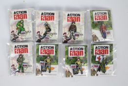 Hasbro, Action Man - A collection of eight Action Man pin badges.