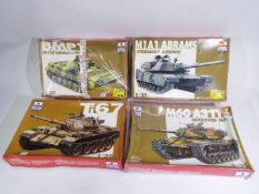 ESCI - Four boxed 1:35 scale plastic model tank kits.