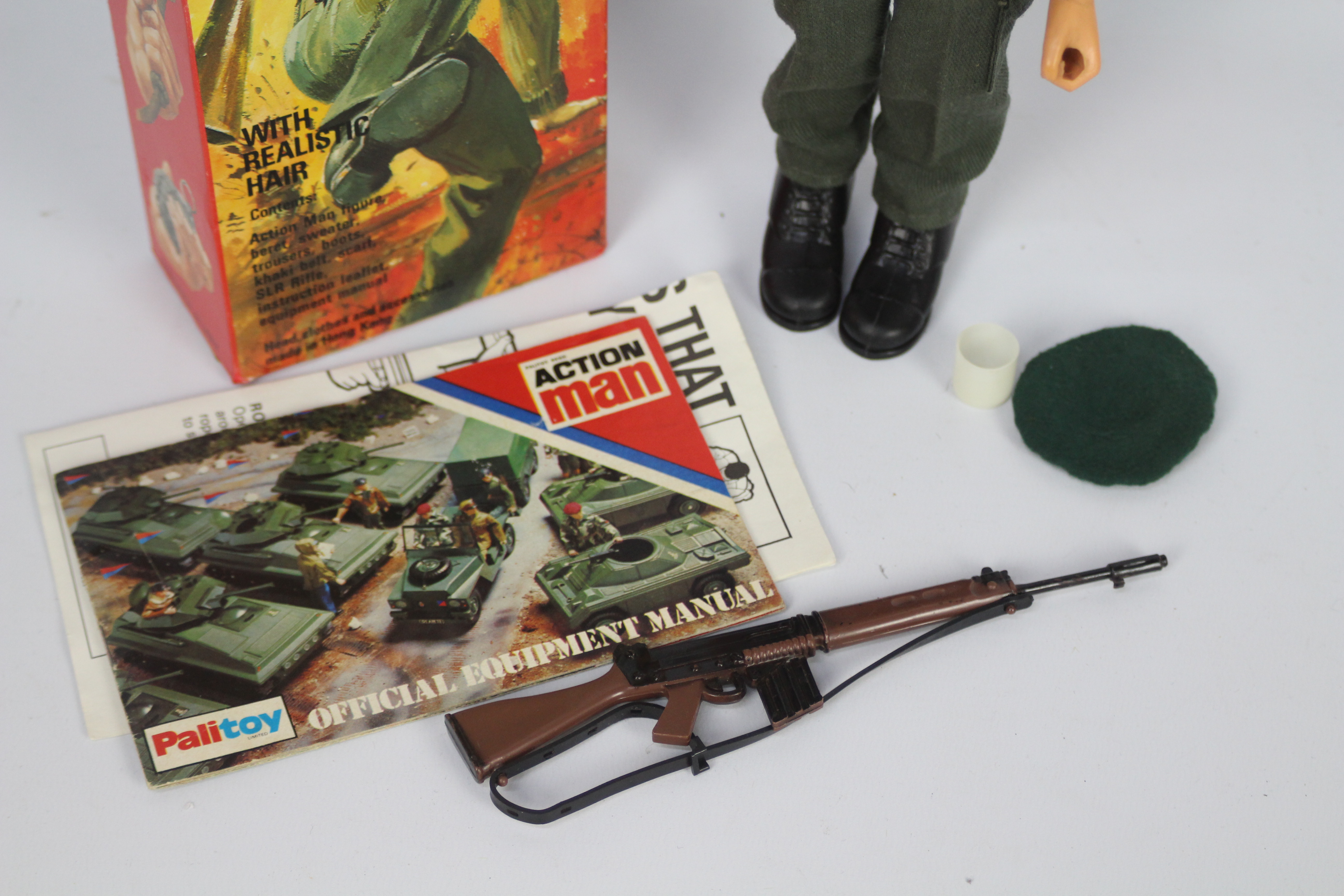 Palitoy Action Man - A boxed vintage Action Man Soldier with Gripping Hands. - Image 4 of 8