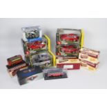 Bburago, Atlas Editions, Maisto - A boxed collection of 10 diecast model vehicles in various scales.