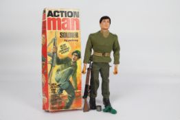 Palitoy Action Man - A boxed Action Man Soldier with Gripping Hands.