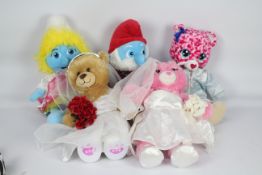 Build-a-Bear - 5 bears to include a Princess Kitty wearing a white wedding outfit with,veil,