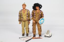 Palitoy, Action Man - Two Action Man figures in Native Indian outfits.