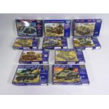 UM - Ten boxed 1:72 scale military vehicle plastic model kits by UM.