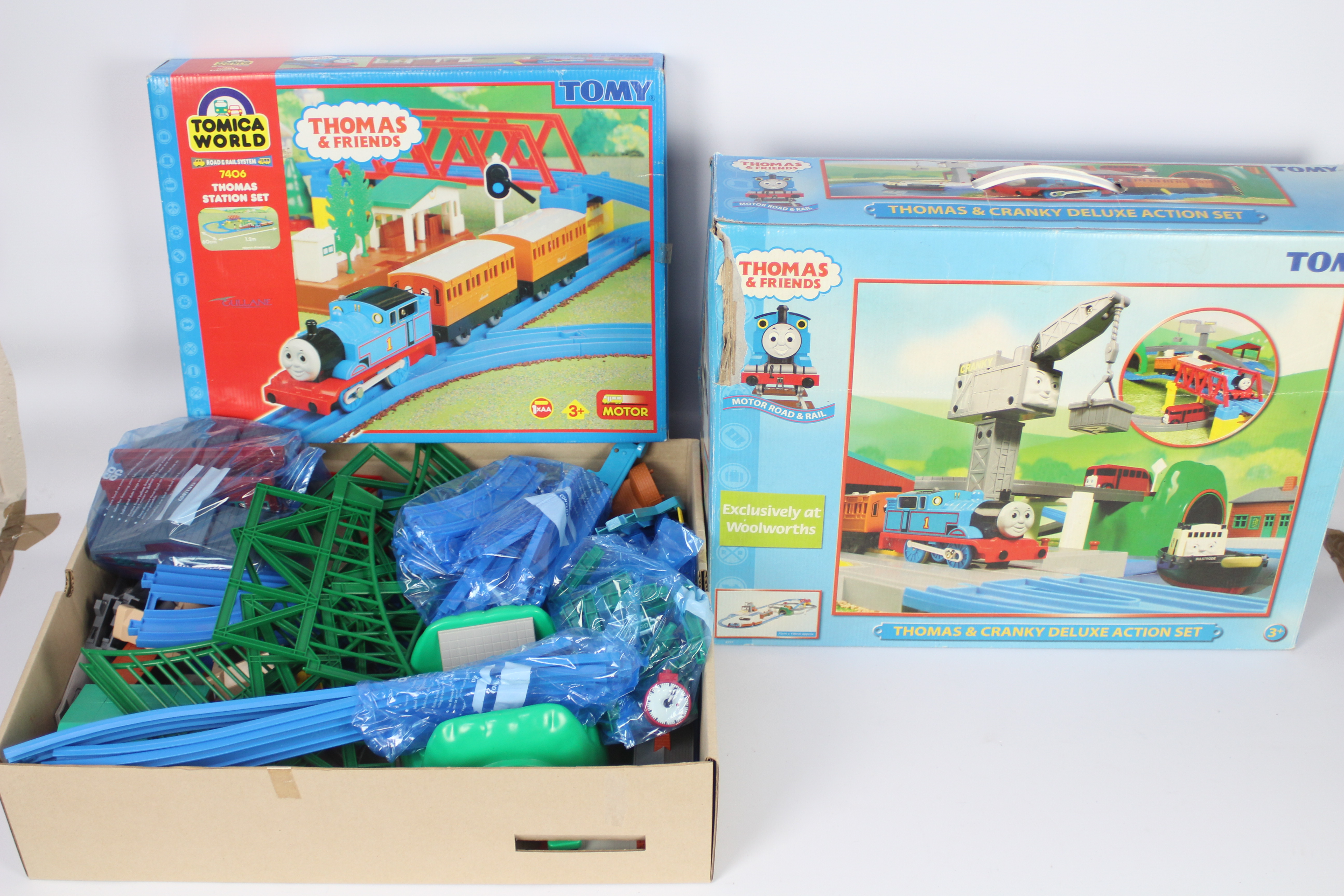 Tomy - Gullane - Thomas the Tank Engine & Friends 'Thomas & Cranky Deluxe Action Set' #4777 with