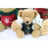 Harrods - Bents - A group of 7 x Christmas bears including a 2001 Harrods bear and six Bents Bears