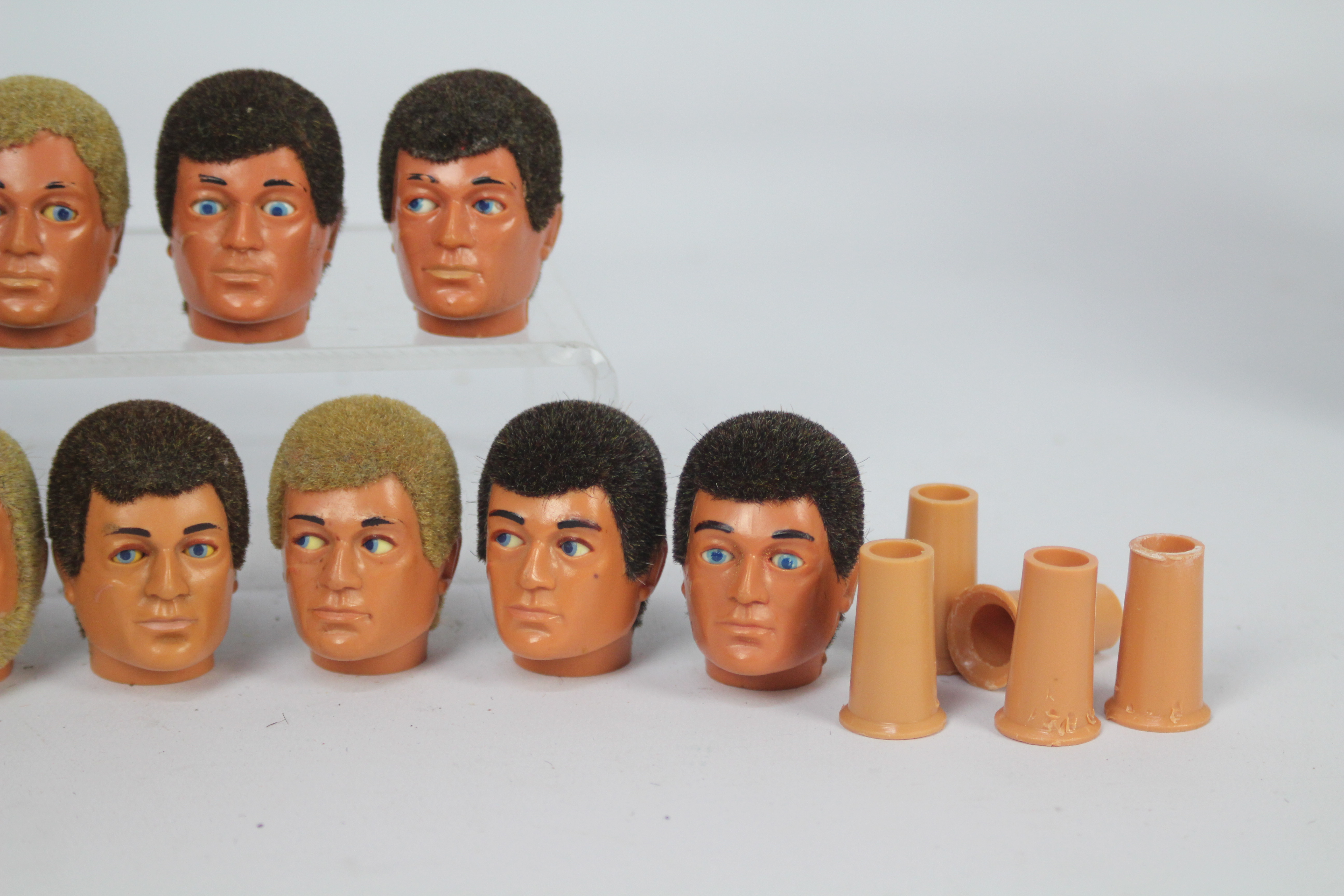Palitoy, Hasbro, Action Man - A collection of 15 spare Action Man heads and some parts. - Image 4 of 4