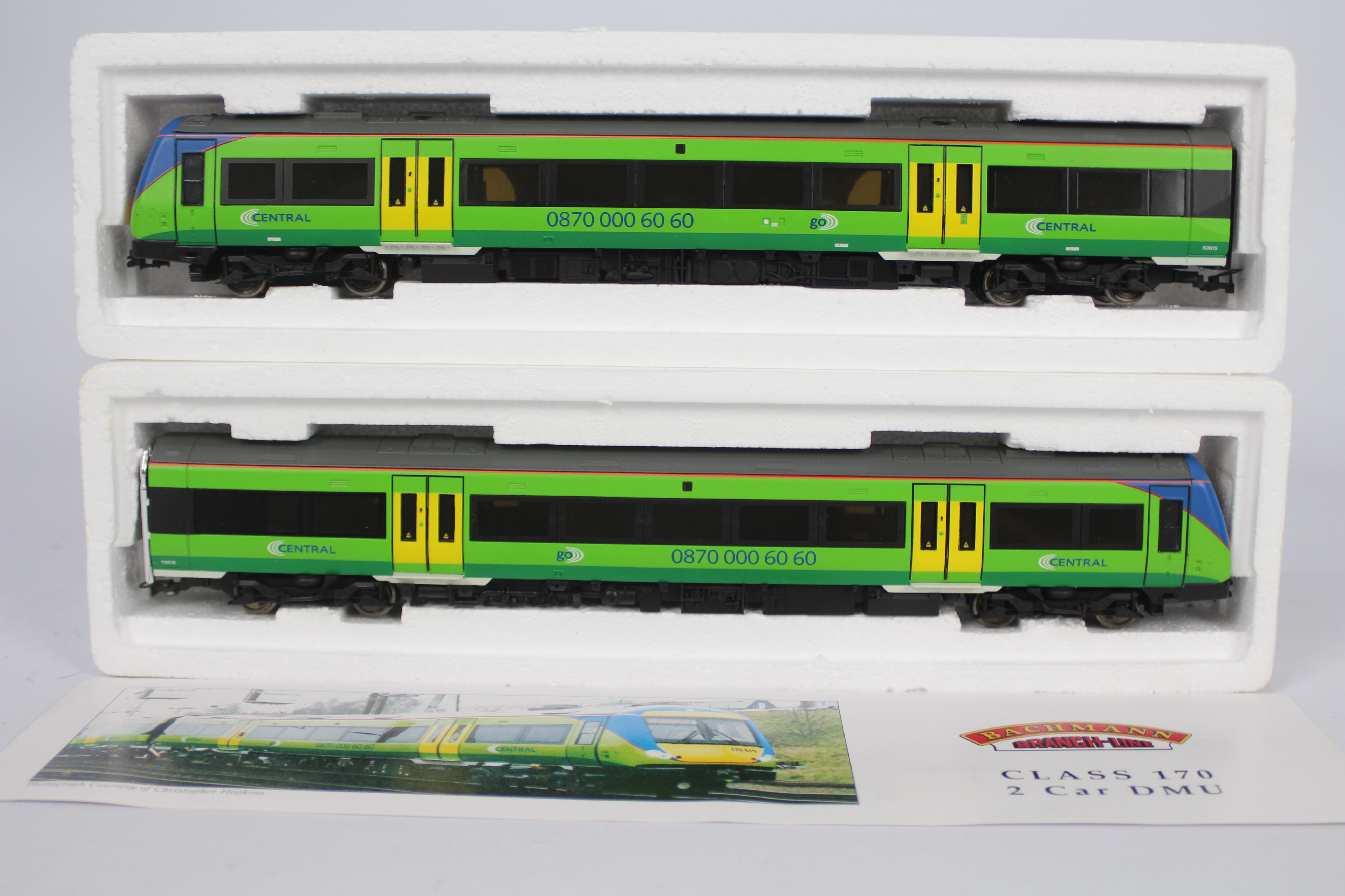 Bachmann - A boxed OO gauge Class 170 Turbo Star 2 car Diesel Multiple Unit in Central Trains - Image 3 of 3