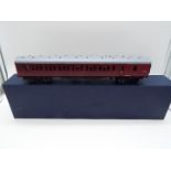 Easy-Build - an O gauge, kit built model Mk 1 passenger carriage, maroon livery, op no E34160,