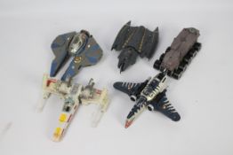 Hasbro - Star Wars - 5 x unboxed vehicles, Turbo Tank, Obi-Wan's Jedi Star Fighter,