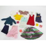 Sindy - Tressy - A collection of 10 x items of vintage Sindy and Tressy clothing and 5 x pairs of