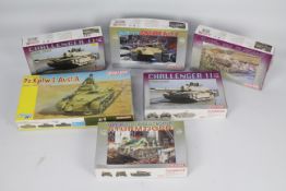 Dragon - Six boxed 1:72 scale [plastic model tank kits by Dragon.