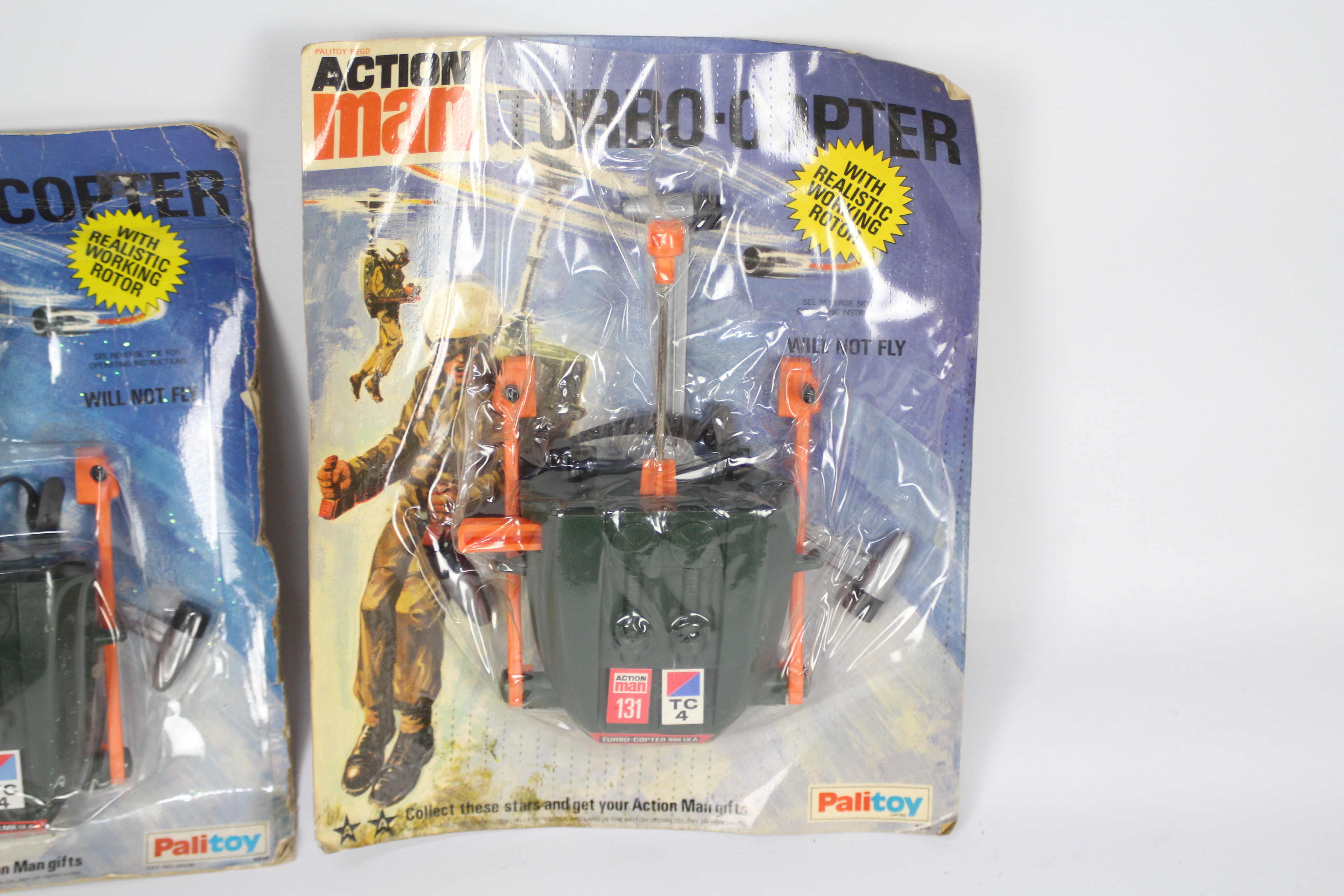 Palitoy, Action Man - Two carded Palitoy Action Man Turbo Copters. - Image 3 of 4