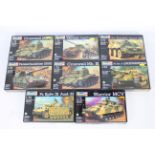 Revell - Eight boxed 1:72 scale military vehicle plastic model kits by Revell.