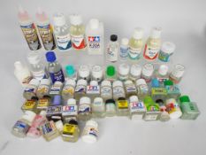 Humbrol, Tamiya, Revell, Others - Approximately 50 bottle of model making thinners, varnishes,