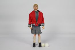 Palitoy, Action Man - A Palitoy Action Man Chelsea FC Footballer figure with sideburns.