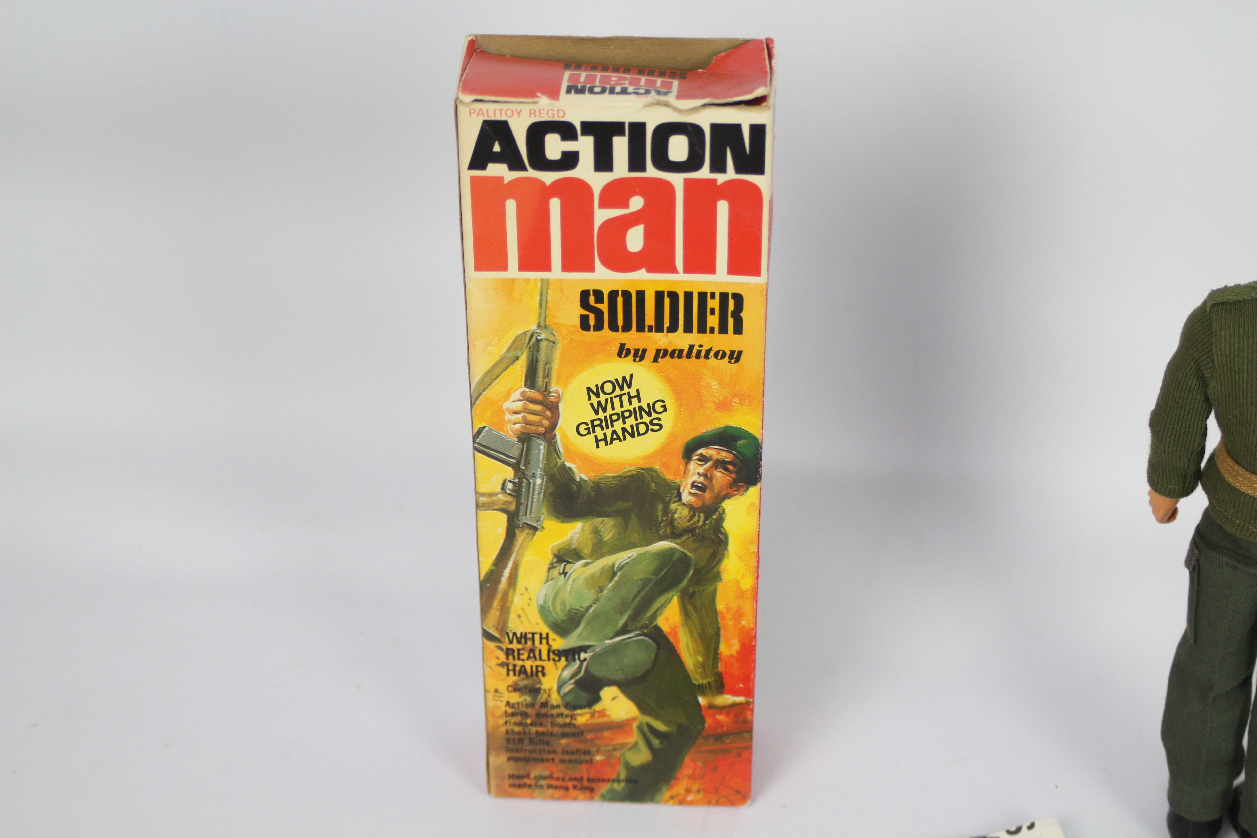 Palitoy Action Man - A boxed vintage Action Man Soldier with Gripping Hands. - Image 8 of 8