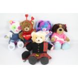 Build-a-Bear - 5 bears to include light brown bear wearing a Highlander outfit,