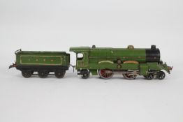 Hornby - An O gauge 6 volt electric Flying Scotsman loco with the early style Rail Tender.