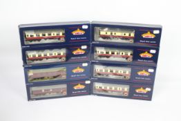 Bachmann - 8 x boxed OO gauge BR Mk1 coaches, two are in maroon and six in maroon and cream livery.