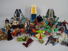 Hasbro - LFL - Star Wars - A collection of Star Wars figures and craft including Chewbacca,