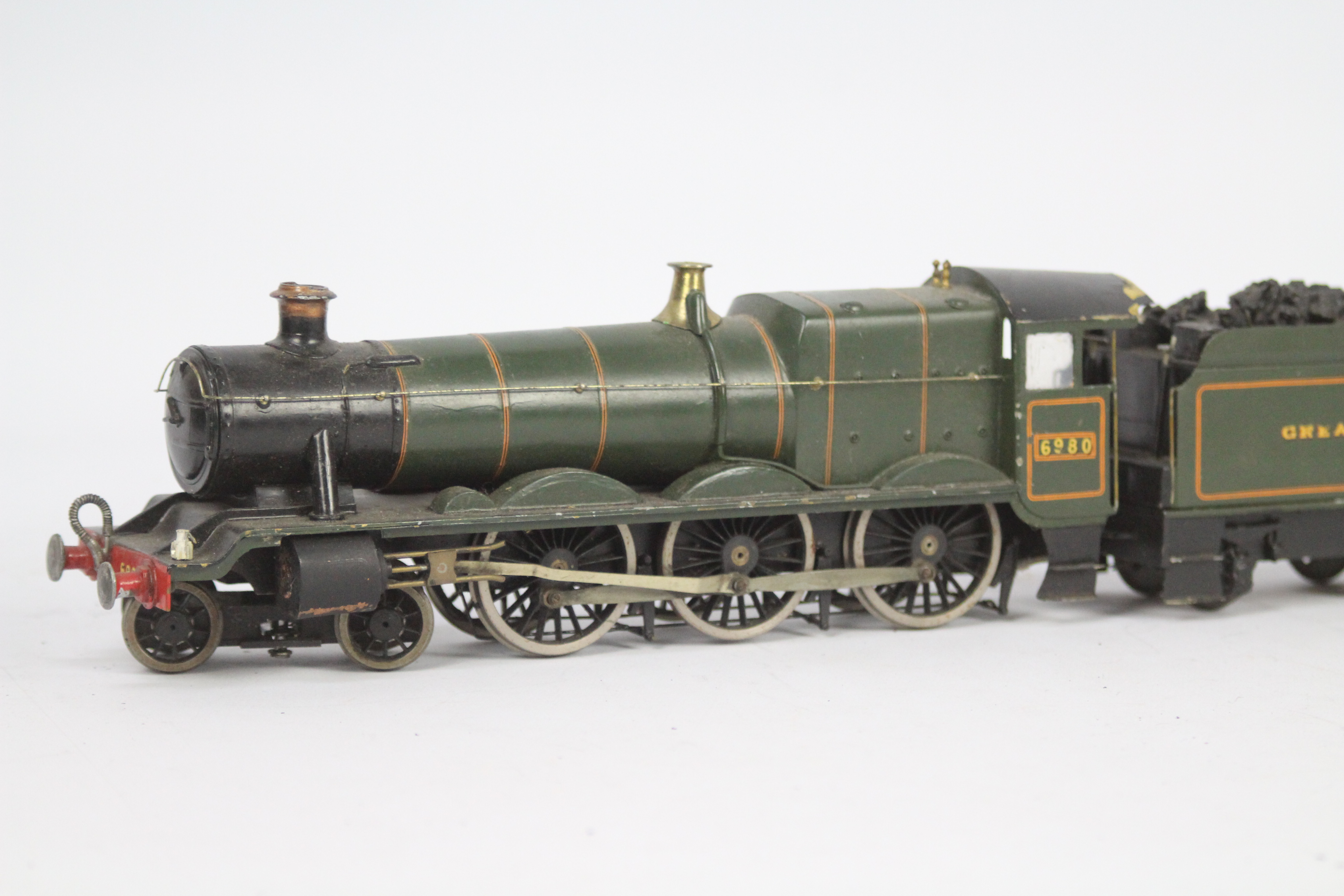 Unknown Maker - A powered brass O gauge GWR Modified Hall Class 4-6-2 loco number 6980. - Image 2 of 9