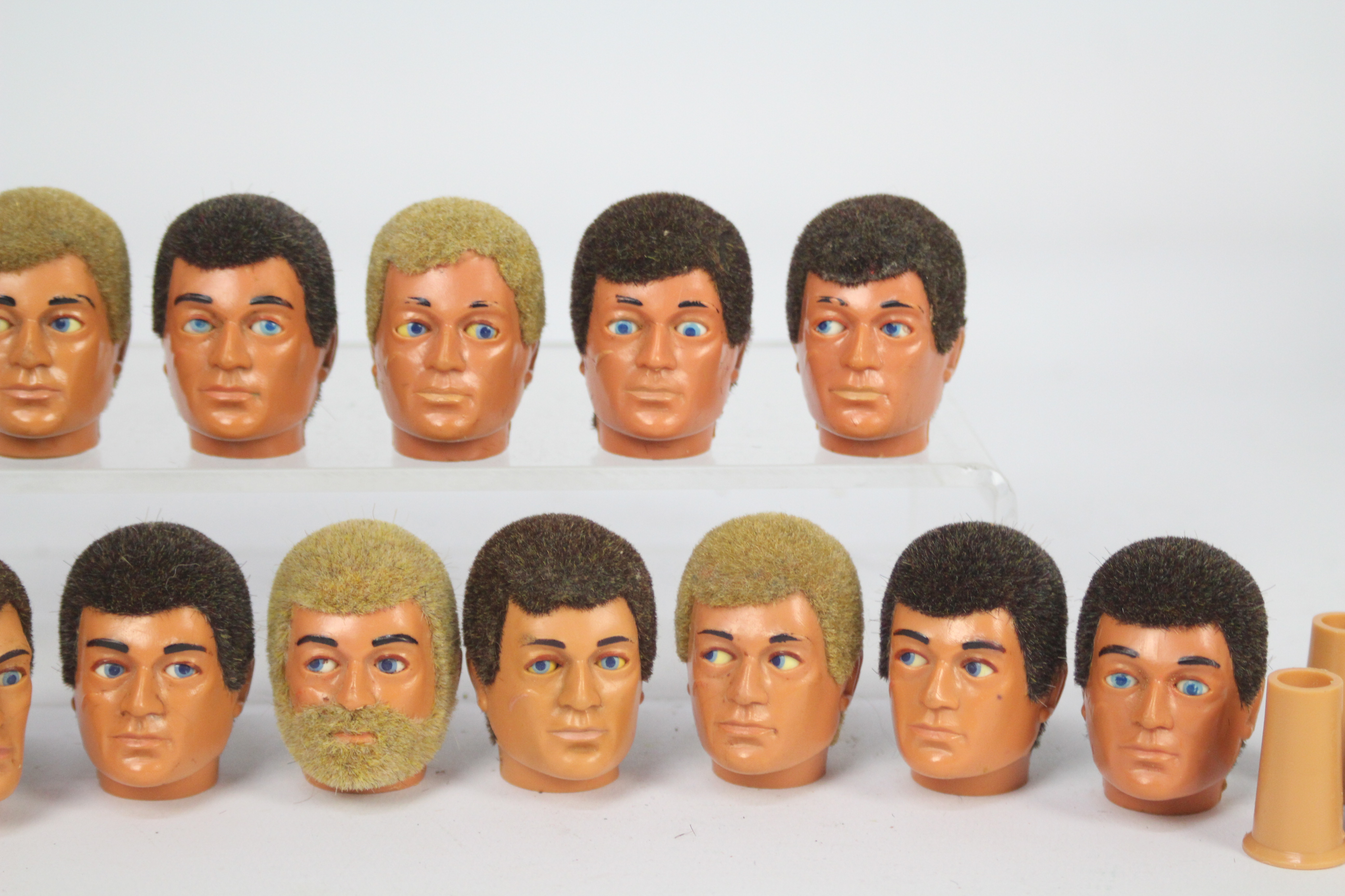 Palitoy, Hasbro, Action Man - A collection of 15 spare Action Man heads and some parts. - Image 3 of 4