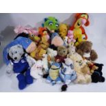 Disney - A collection of 27 x soft toys including Pluto, Eeyore, Piglet, Tigger and more.