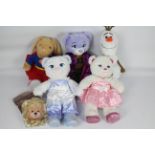 Build-a-Bear - 5 bears: Frozen x 3 bears, Elsa in snow queen outfit of dress and boots,