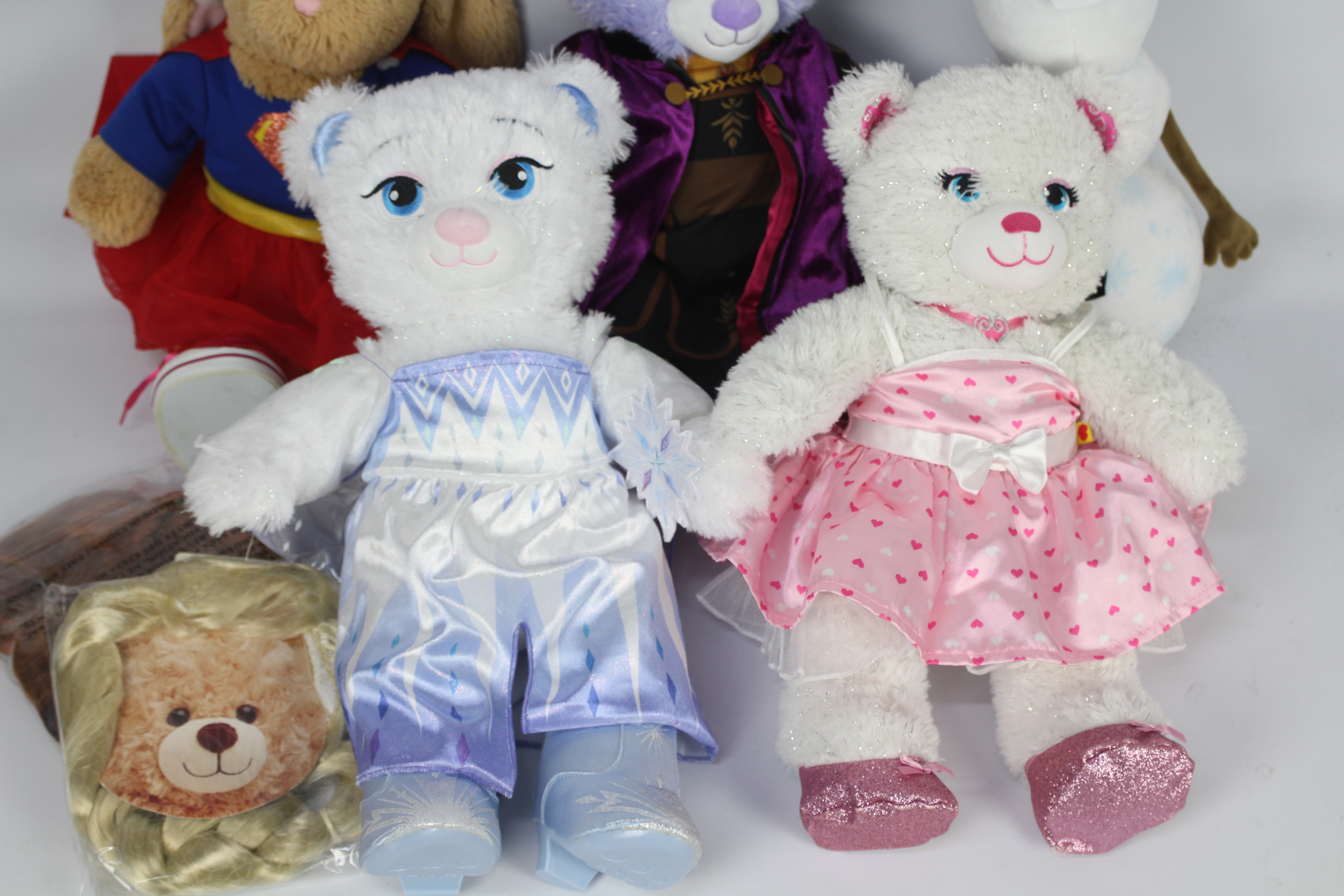 Build-a-Bear - 5 bears: Frozen x 3 bears, Elsa in snow queen outfit of dress and boots, - Image 2 of 4