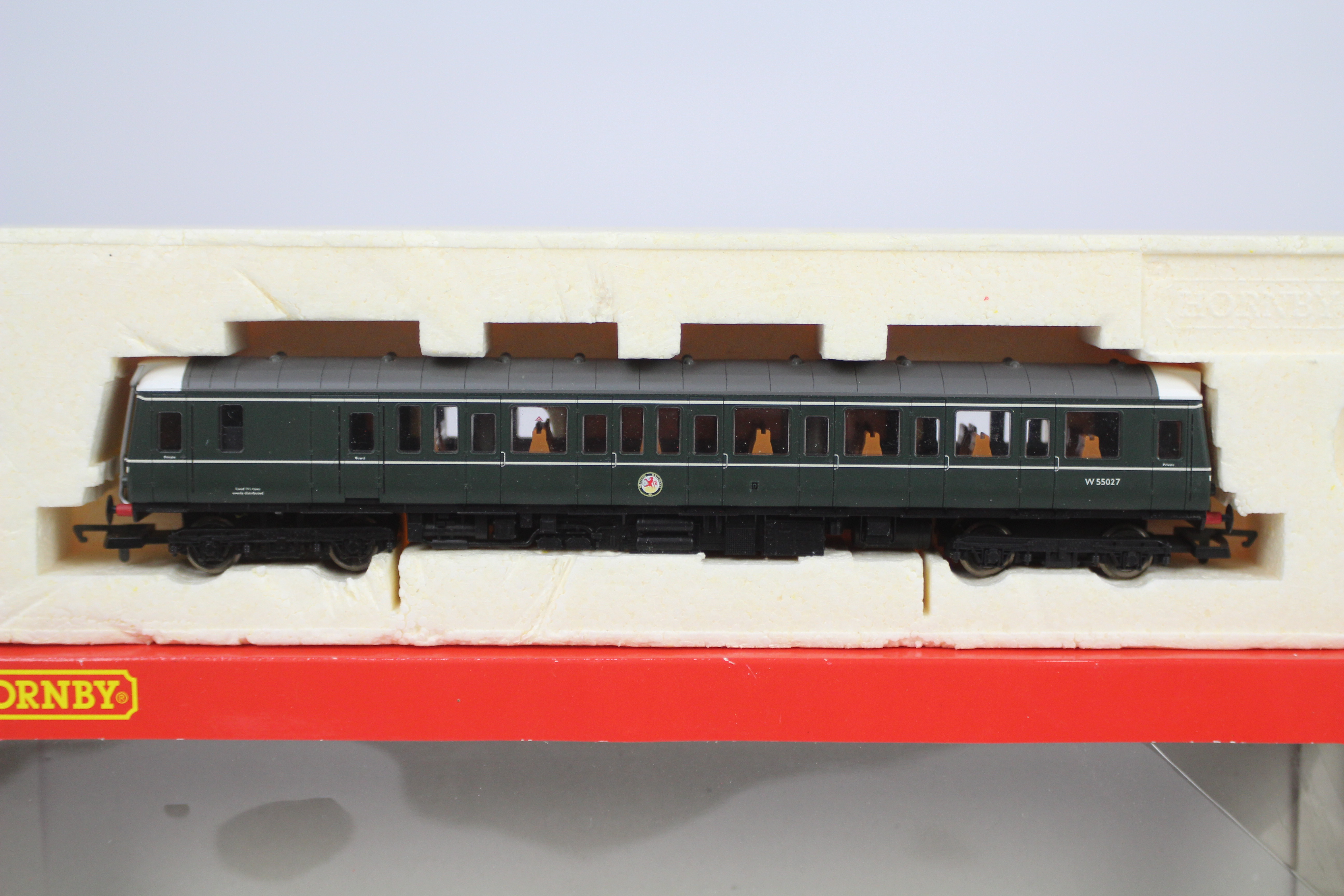 Hornby - an OO gauge single car DMU (bubble car) class 121 op no W55027 in BR green livery, - Image 3 of 3