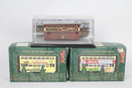 Peak Horse - Three boxed Limited Edition1:76 scale diecast motorised Hong Kong model trams from