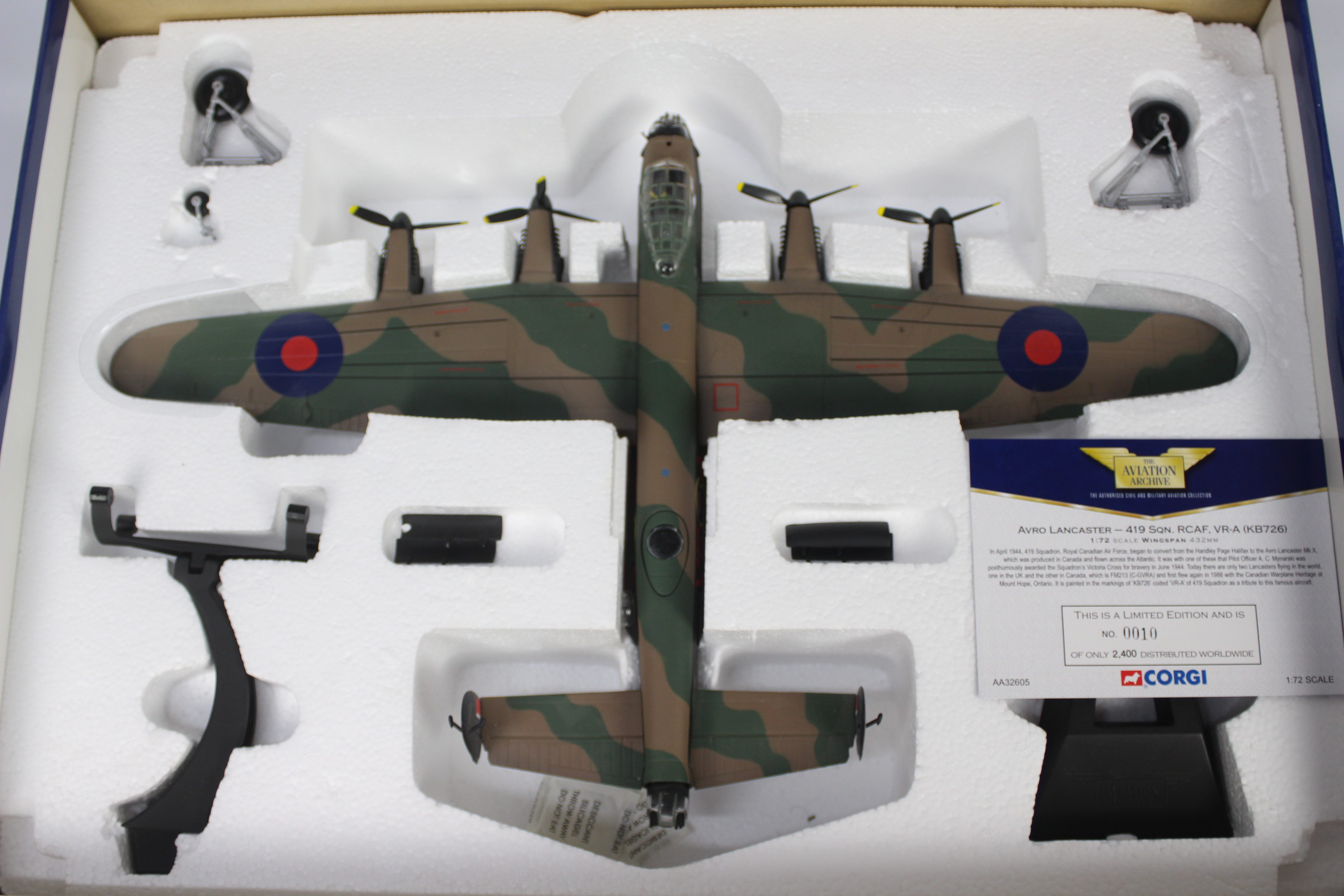 Corgi - A limited edition Avro Lancaster in 1:72 scale number 10 of only 2400 produced in 419 - Image 2 of 4