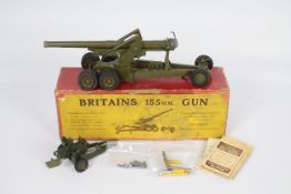 Britains - A boxed Britains #2064 155mm Gun, together with an unboxed Britains #1725 4.