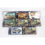Revell - Eight boxed 1:72 scale military vehicle plastic model kits by Revell.