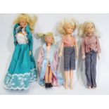 Sindy - Patch - Barbie - A collection of four dolls including a 1967 to 70 Patch doll in a pink