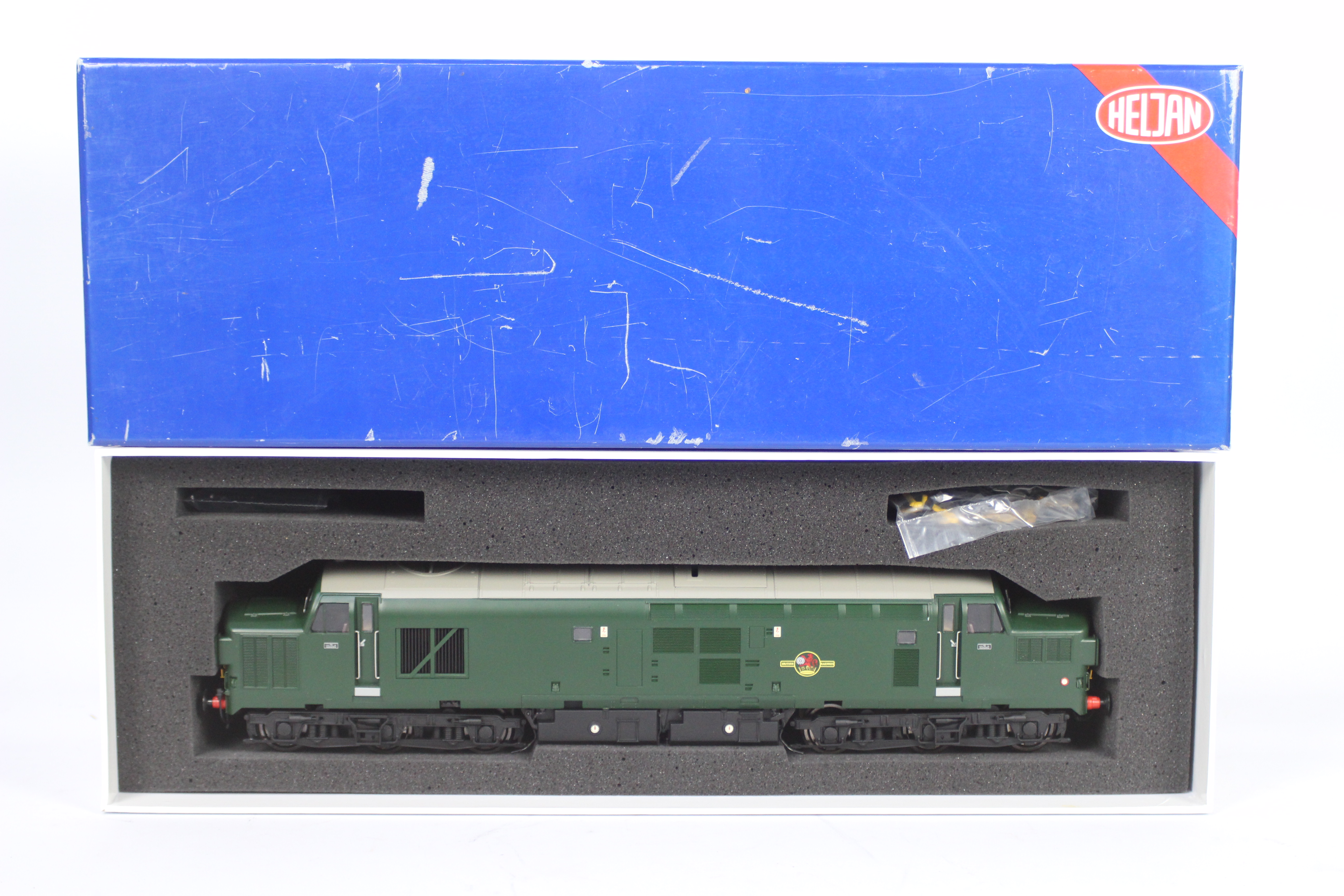 Heljan - an O gauge model BR class 37 diesel electric locomotive, green livery,