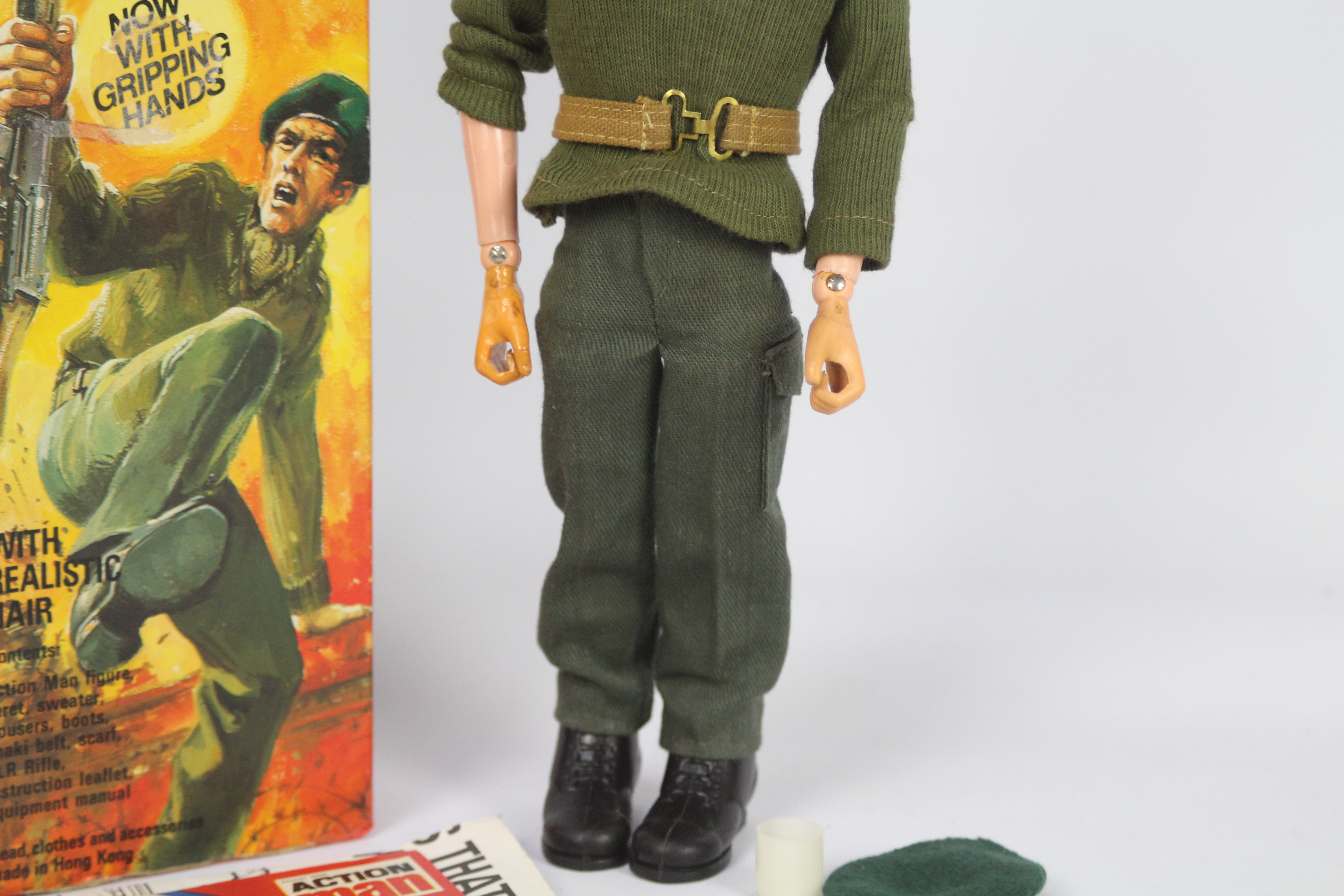 Palitoy Action Man - A boxed vintage Action Man Soldier with Gripping Hands. - Image 3 of 8