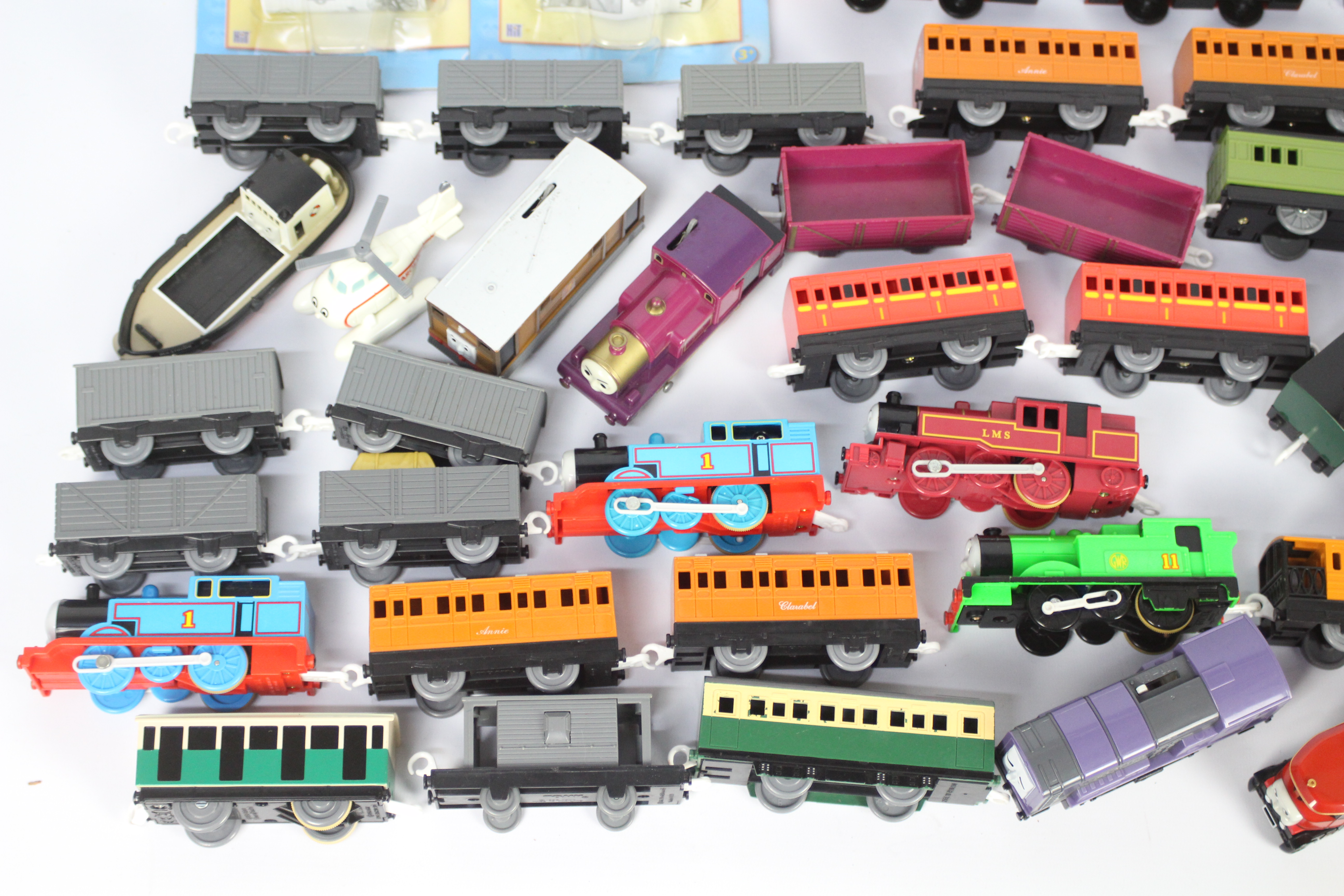 Tomy - Thomas & Friends. An excess of 40 plastic model trains (battery powered) and carriages. - Image 2 of 4