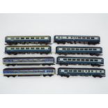 Airfix - a collection of six OO gauge Inter-City passenger carriages,