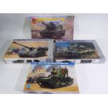 Trumpeter; Hobby Boss, Airfix - Four boxed 1:35 scale plastic military model kits.