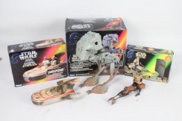 Kenner - Star Wars - 3 x boxed models, Imperial AT-ST Scout Walker # 69776, Landspeeder # 69770,