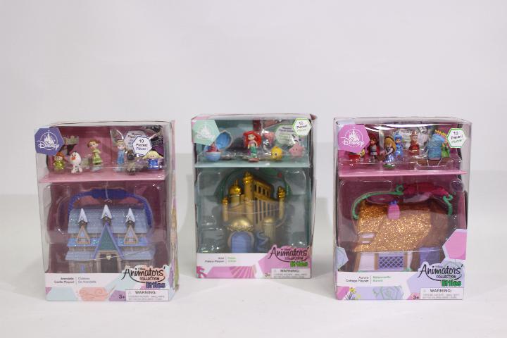 Disney - 3 x boxed Disney Animations Collection Littles sets - Lot includes an Aurora Cottage